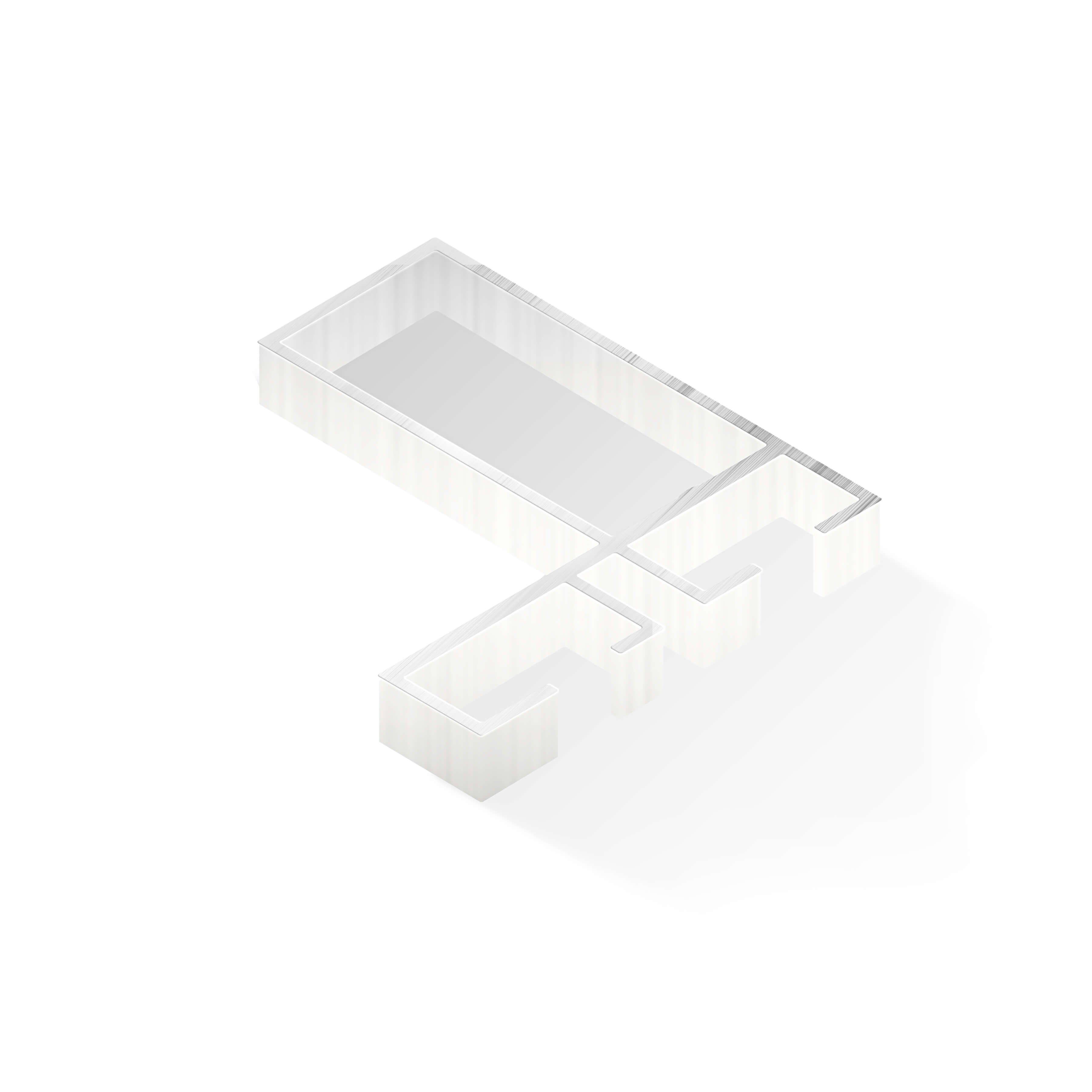 Алюминиевый профиль экран для ванны 36x40