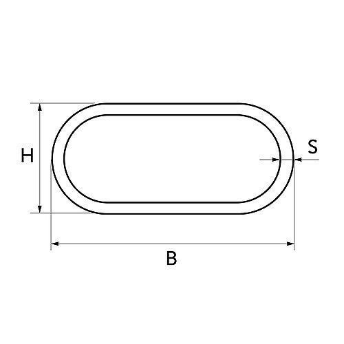 Труба плоскоовальная 115x42x2.0