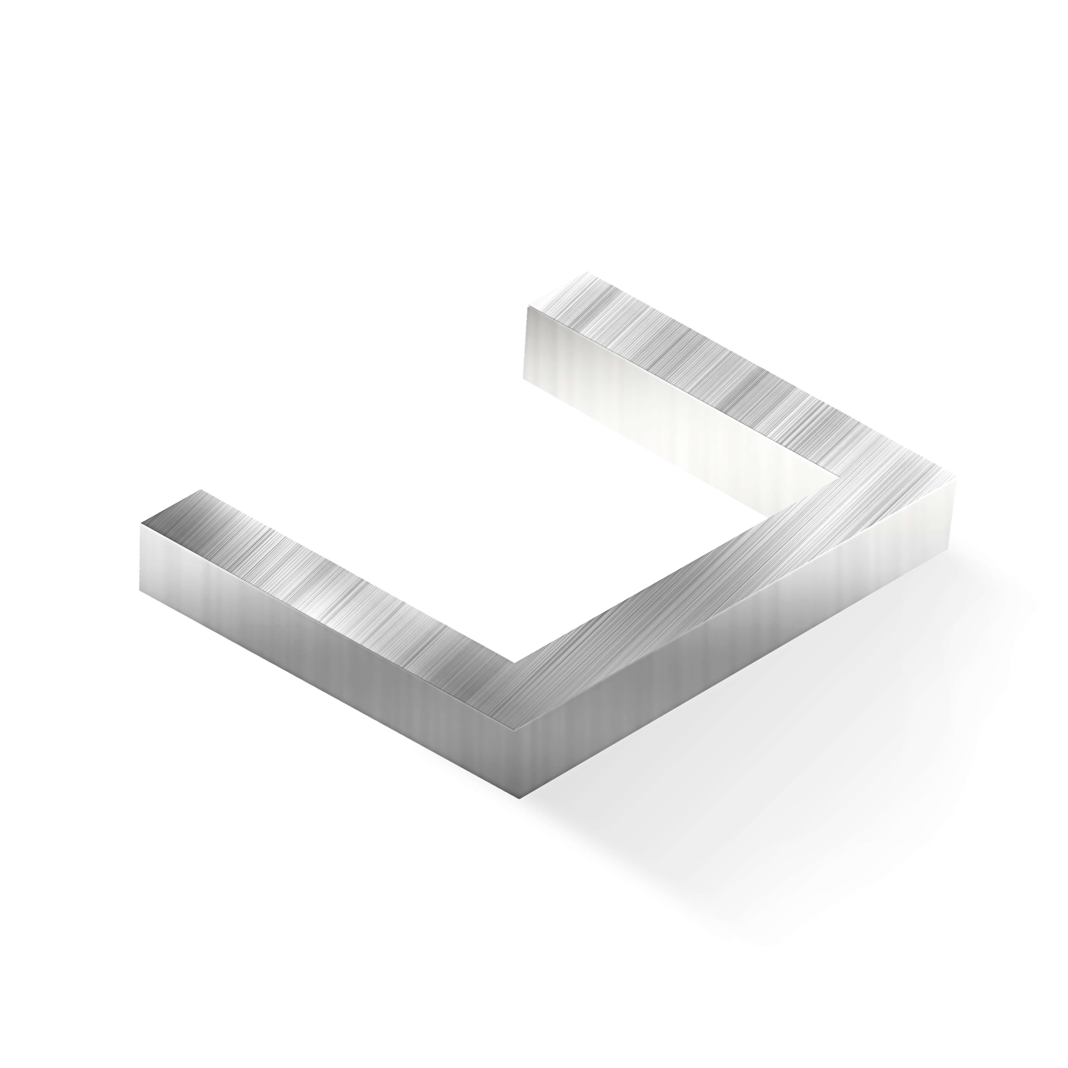 Швеллер алюминиевый 50x50x4